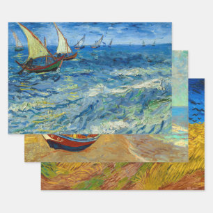 Feuille De Papier Cadeau Collection Vincent van Gogh, Découpage