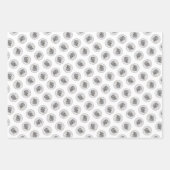 Feuille De Papier Cadeau Collie à poils Beardie Black Dessin mignon Chien A (Devant 2)