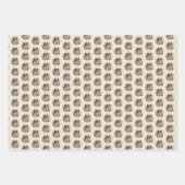 Feuille De Papier Cadeau Collie (Rough) Peinture - Cute Original Chien Art (Devant)