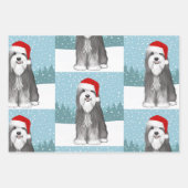 Feuille De Papier Cadeau Collie Vacances Jolie Chien Noël (Devant 2)