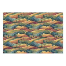 Collines cubistes assourdies | Ensemble de teintes