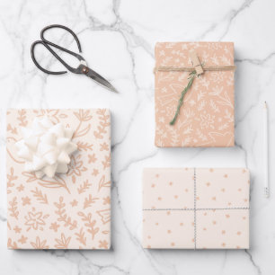 Feuille De Papier Cadeau Colombe et fleurs fantaisistes Symbole religieux p