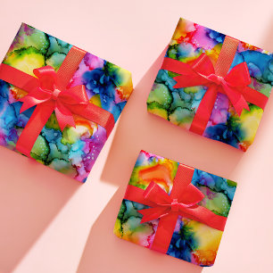 Feuille De Papier Cadeau Colorful Arc-en-ciel teint Abstrait