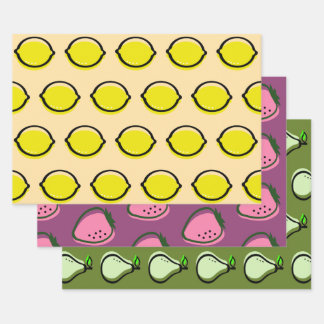 Feuille De Papier Cadeau Colorful Fruits Tutti Frutti Gifts