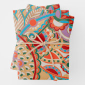 Feuille De Papier Cadeau Colorful Paisley Ornament (En situation)