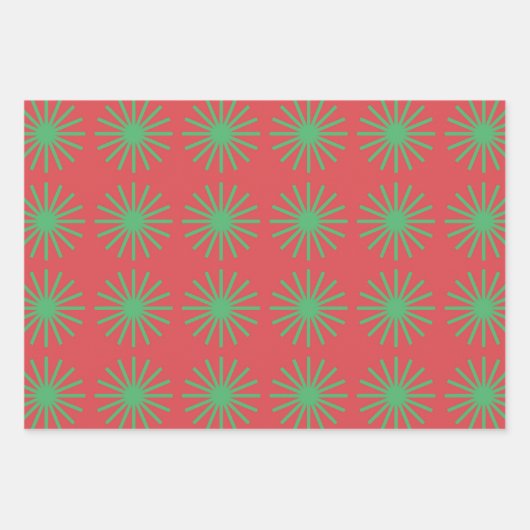 Feuille De Papier Cadeau Colorful Starburst Pattern (Devant 3)