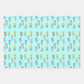 Feuille De Papier Cadeau Colorful Tulips Floral Design (Devant 3)