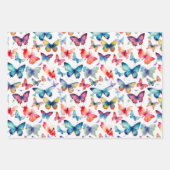 Feuille De Papier Cadeau Colorful Watercolor Butterfly Pattern (Devant 2)
