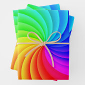 Feuille De Papier Cadeau Colorfulm Pinwheel (En situation)