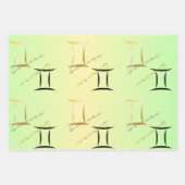 Feuille De Papier Cadeau Colorstrolgie Gemini Anniversaire (Devant 2)