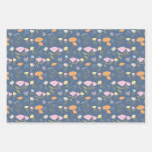 Feuille De Papier Cadeau Colourful meadow on blue (Devant 3)