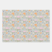 Feuille De Papier Cadeau Colourful meadow on grey (Devant 3)