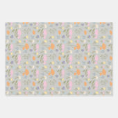 Feuille De Papier Cadeau Colourful meadow on grey (Devant 2)