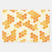 Feuille De Papier Cadeau Combe de miel brillant et gras (Devant 3)