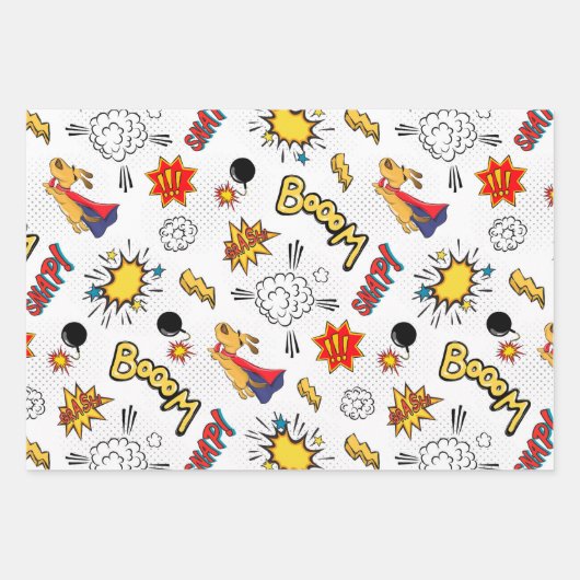 Feuille De Papier Cadeau Comic Pattern  (Devant 2)