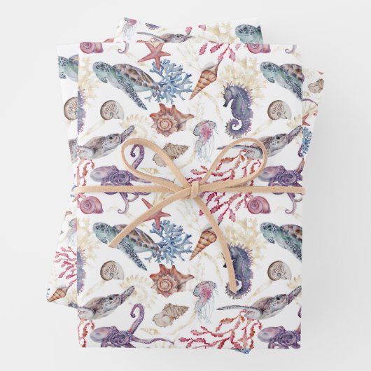 Feuille De Papier Cadeau Composition de l'eau souterraine Conception 1 (En situation)