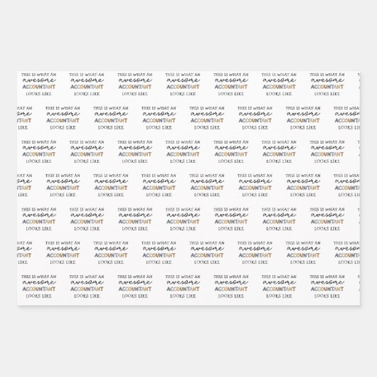 Feuille De Papier Cadeau Comptable Funny Awesome Comptable CPA Don (Devant)