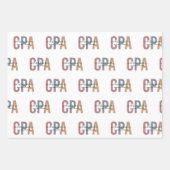 Feuille De Papier Cadeau Comptable public certifié Retro CPA (Devant)