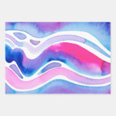 Feuille De Papier Cadeau Conception aquarelle abstraite (Devant)