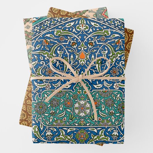 Feuille De Papier Cadeau Conception arabesque (En situation)