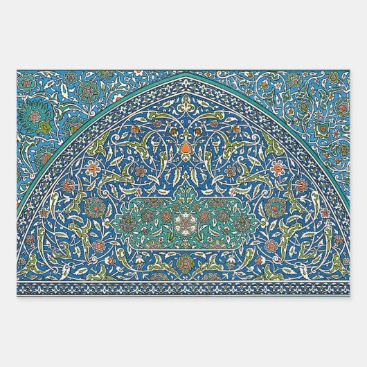 Feuille De Papier Cadeau Conception arabesque (Devant)