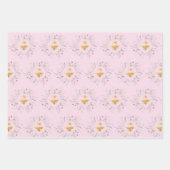 Feuille De Papier Cadeau Conception d'abeilles de la reine fleur sauvage (Devant 3)