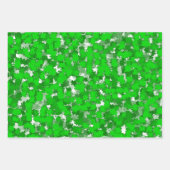 Feuille De Papier Cadeau Conception d'art abstrait feuillage vert (Devant 3)