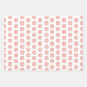 Feuille De Papier Cadeau Conception de beignets roses (Devant)