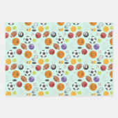 Feuille De Papier Cadeau Conception de boules de sport (Devant)