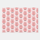 Feuille De Papier Cadeau Conception de cochon (Devant)