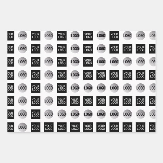 Feuille De Papier Cadeau Conception de modèle de logo géométrique 2 (Devant)