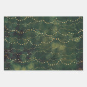 Feuille De Papier Cadeau Conception de Noël vert et rouge2 (Devant 2)