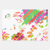 Feuille De Papier Cadeau Conception de rayure de daisy arc-en-ciel - sarcel (Devant)