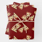 Feuille De Papier Cadeau Conception de tranches de pizza (En situation)