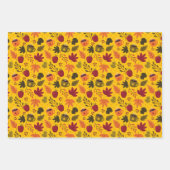 FEUILLE DE PAPIER CADEAU CONCEPTION DU MOTIF AUTOMNE (Devant 3)