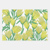 Feuille De Papier Cadeau Conception du Protea jaune (Devant 3)