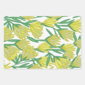 Feuille De Papier Cadeau Conception du Protea jaune (Devant)