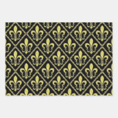 Feuille De Papier Cadeau Conception élégante de fleur de lis (Devant 3)