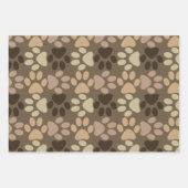 Feuille De Papier Cadeau Conception Empreinte de patte (Devant 3)