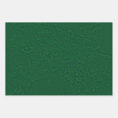 Feuille De Papier Cadeau Conception florale verte de Lantana (Devant)