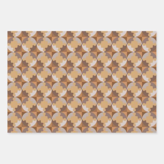 FEUILLE DE PAPIER CADEAU CONCEPTION GÉOMÉTRIQUE. (Devant 2)