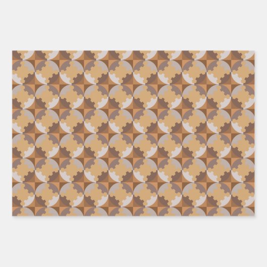 FEUILLE DE PAPIER CADEAU CONCEPTION GÉOMÉTRIQUE. (Devant)