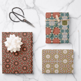 Feuille De Papier Cadeau Conception géométrique de Noël