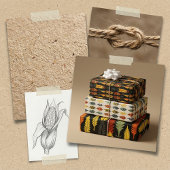 Feuille De Papier Cadeau Conception géométrique du Motif de la moisson auto