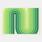 Feuille De Papier Cadeau Conception géométrique du style rétro de la mi-ann (Devant)