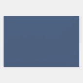 Feuille De Papier Cadeau Conception Motif Arabesque de la Marine (Devant 3)