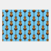 Feuille De Papier Cadeau Conception musicale de guitare acoustique (Devant 3)