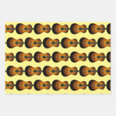 Feuille De Papier Cadeau Conception musicale de guitare acoustique (Devant 2)