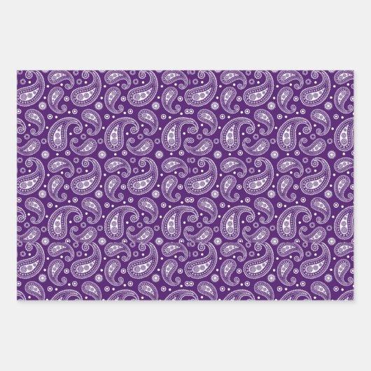 Feuille De Papier Cadeau Conception Paisley Colorée (Devant)