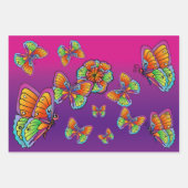 Feuille De Papier Cadeau Conception papillon (Devant 3)